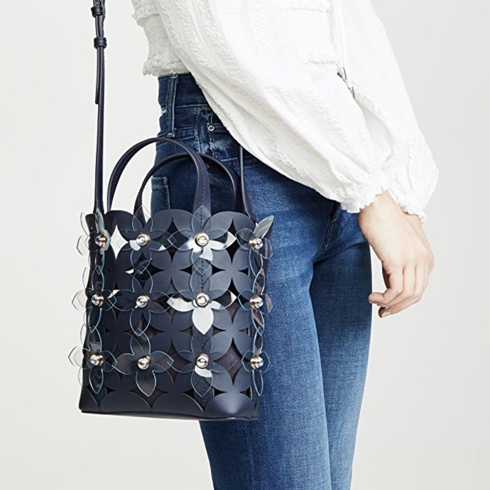 ZAC Zac Posen small floral bouquet north south bag - Picture 1 of 5
